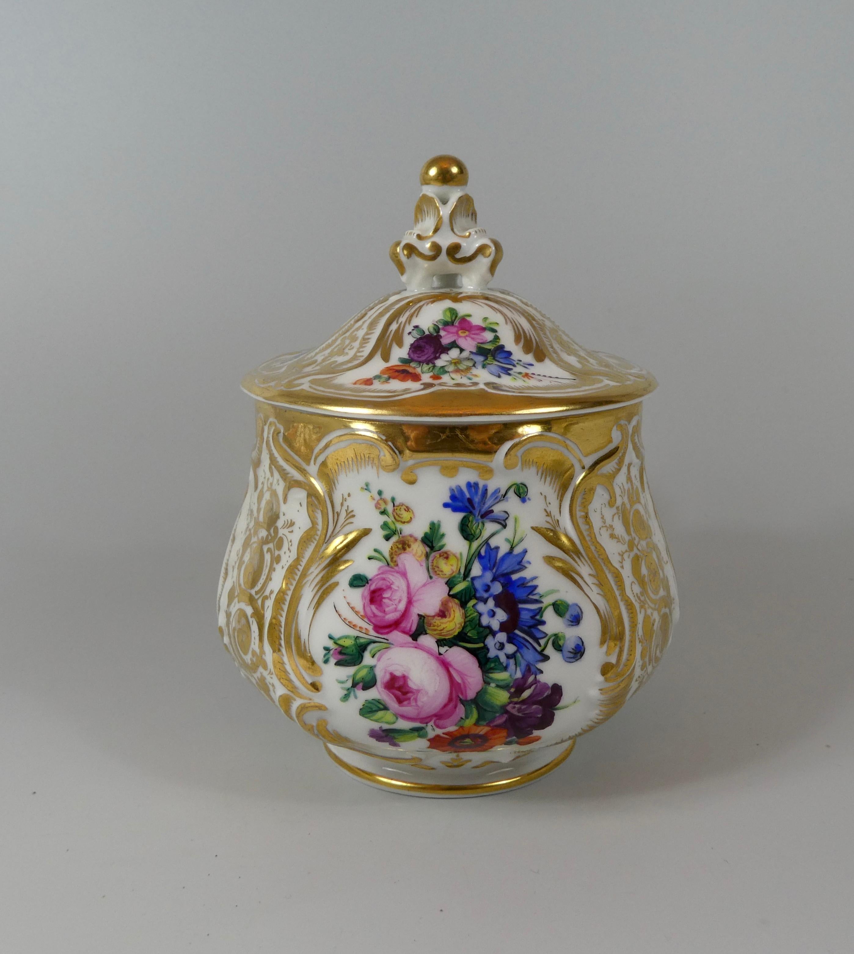 Mid-19th Century KPM Berlin Porcelain Chocolate Cup, Cover and Stand, circa 1860