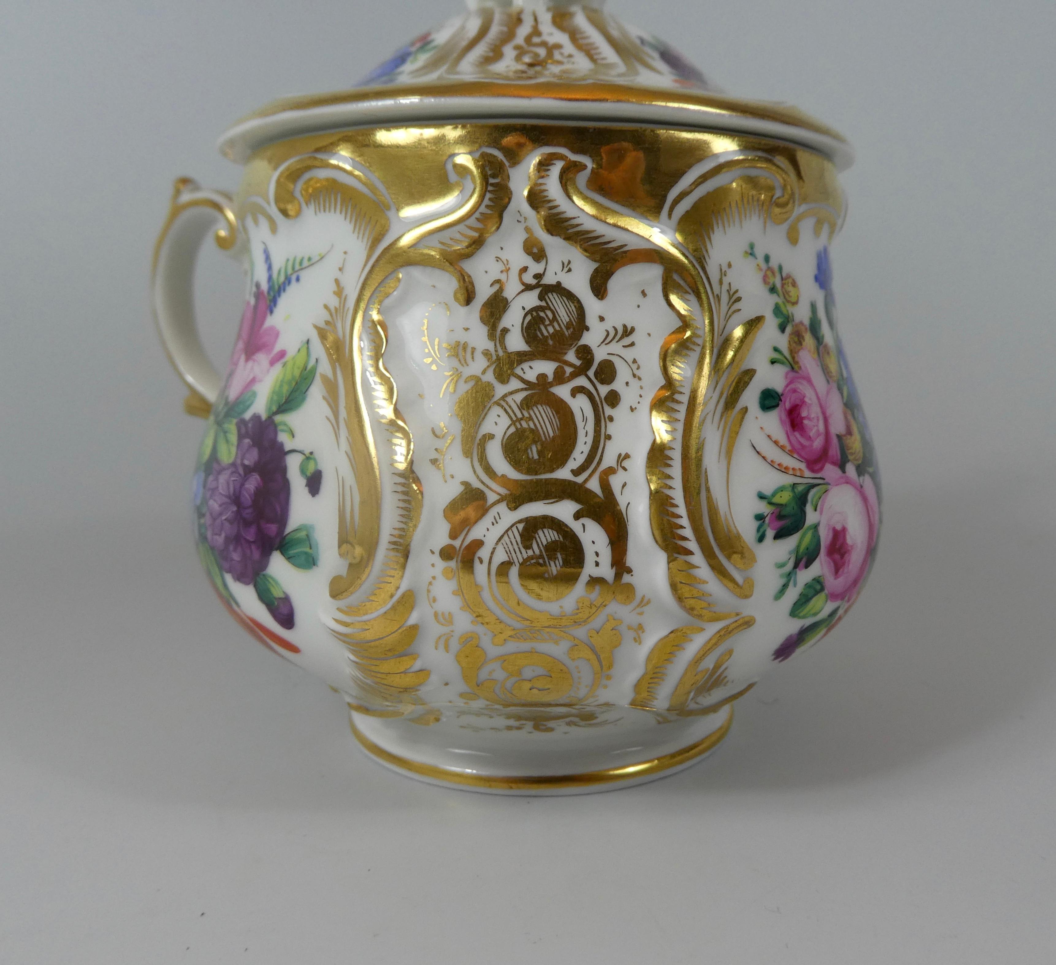 KPM Berlin Porcelain Chocolate Cup, Cover and Stand, circa 1860 1