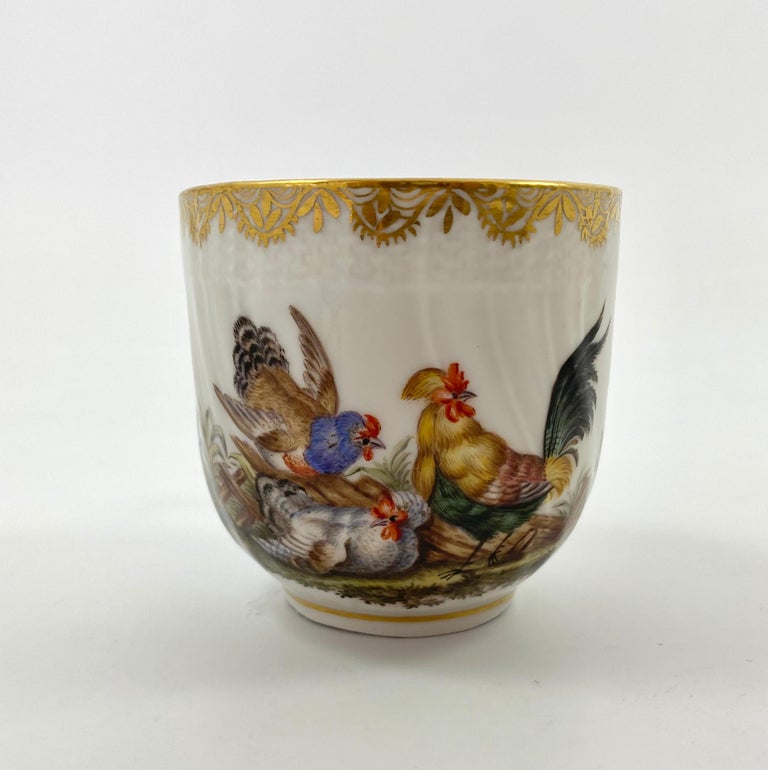 German KPM Berlin Porcelain Cup and Saucer, c. 1870