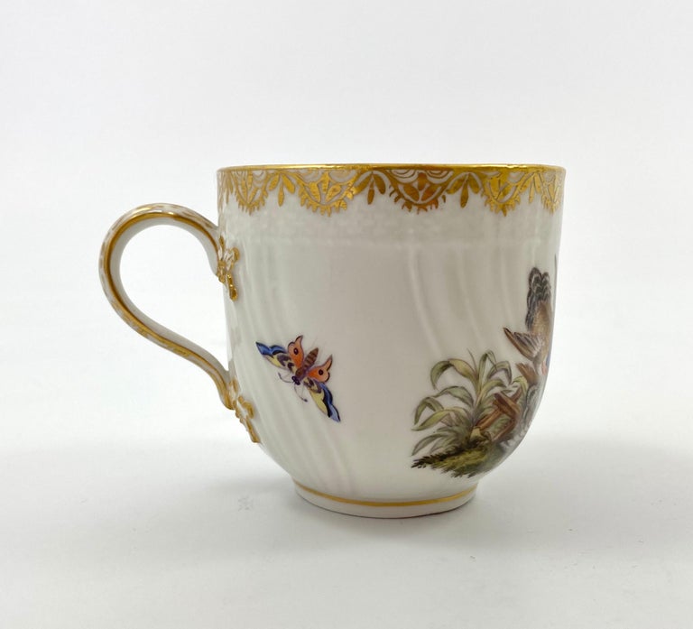 KPM Berlin Porcelain Cup and Saucer, c. 1870 In Excellent Condition In Gargrave, North Yorkshire
