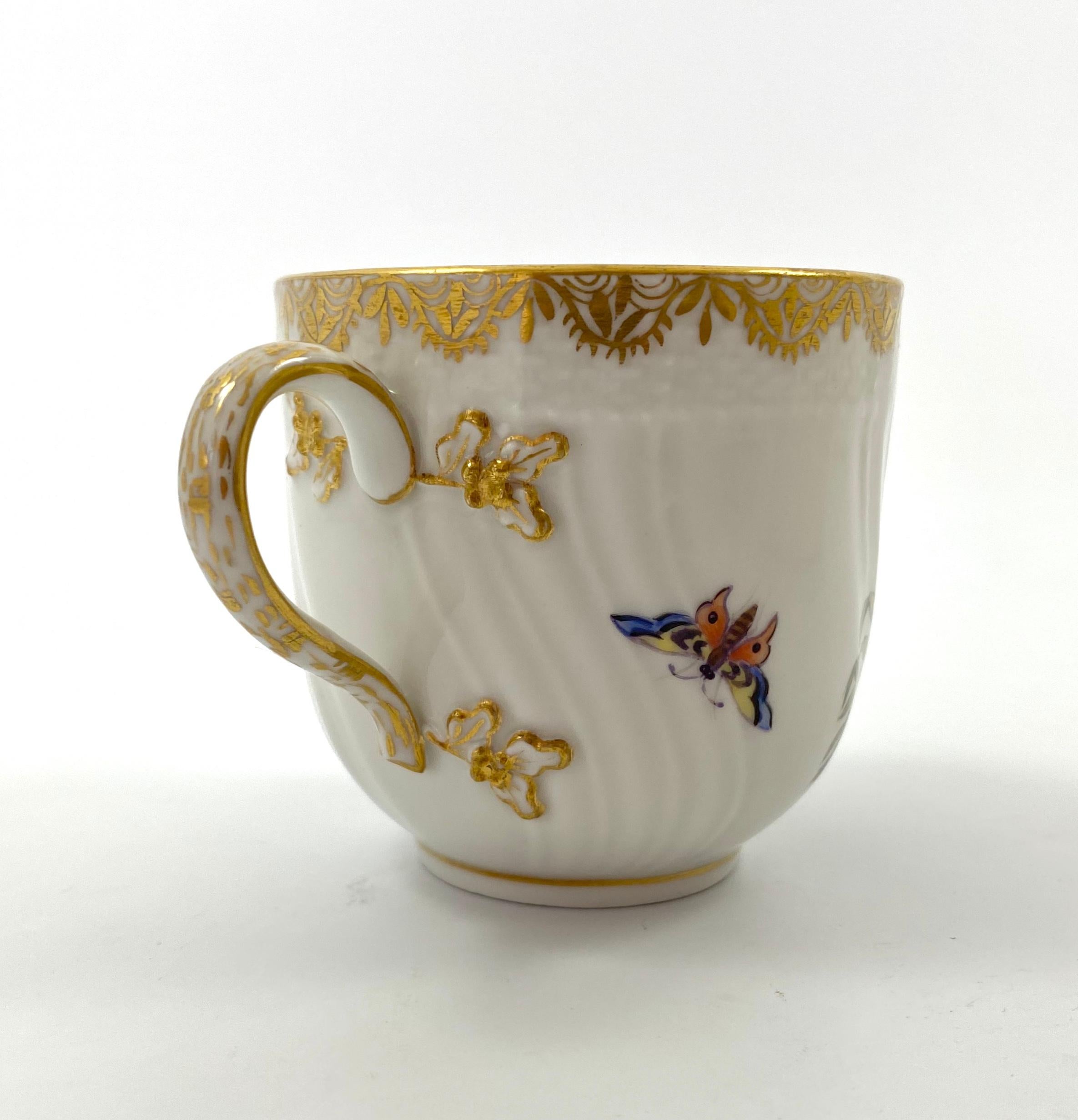 KPM Berlin Porcelain Cup and Saucer, c. 1870 In Excellent Condition In Gargrave, North Yorkshire