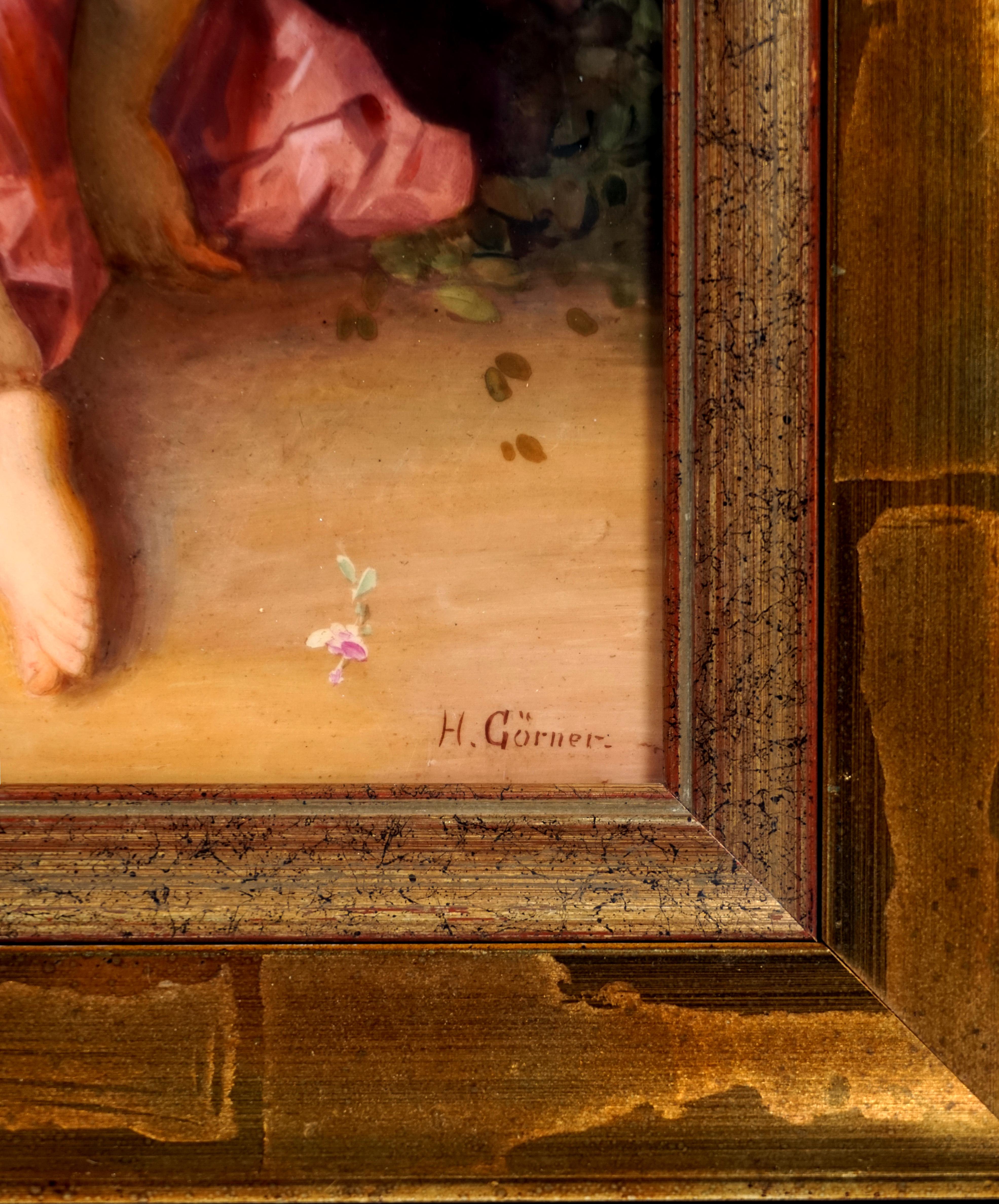 KPM Berlin Porcelain Plaque 'Psyche' after Wilhelm Kray, Germany, 19th Century 1
