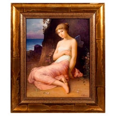 KPM Berlin Porcelain Plaque 'Psyche' after Wilhelm Kray, Germany, 19th Century