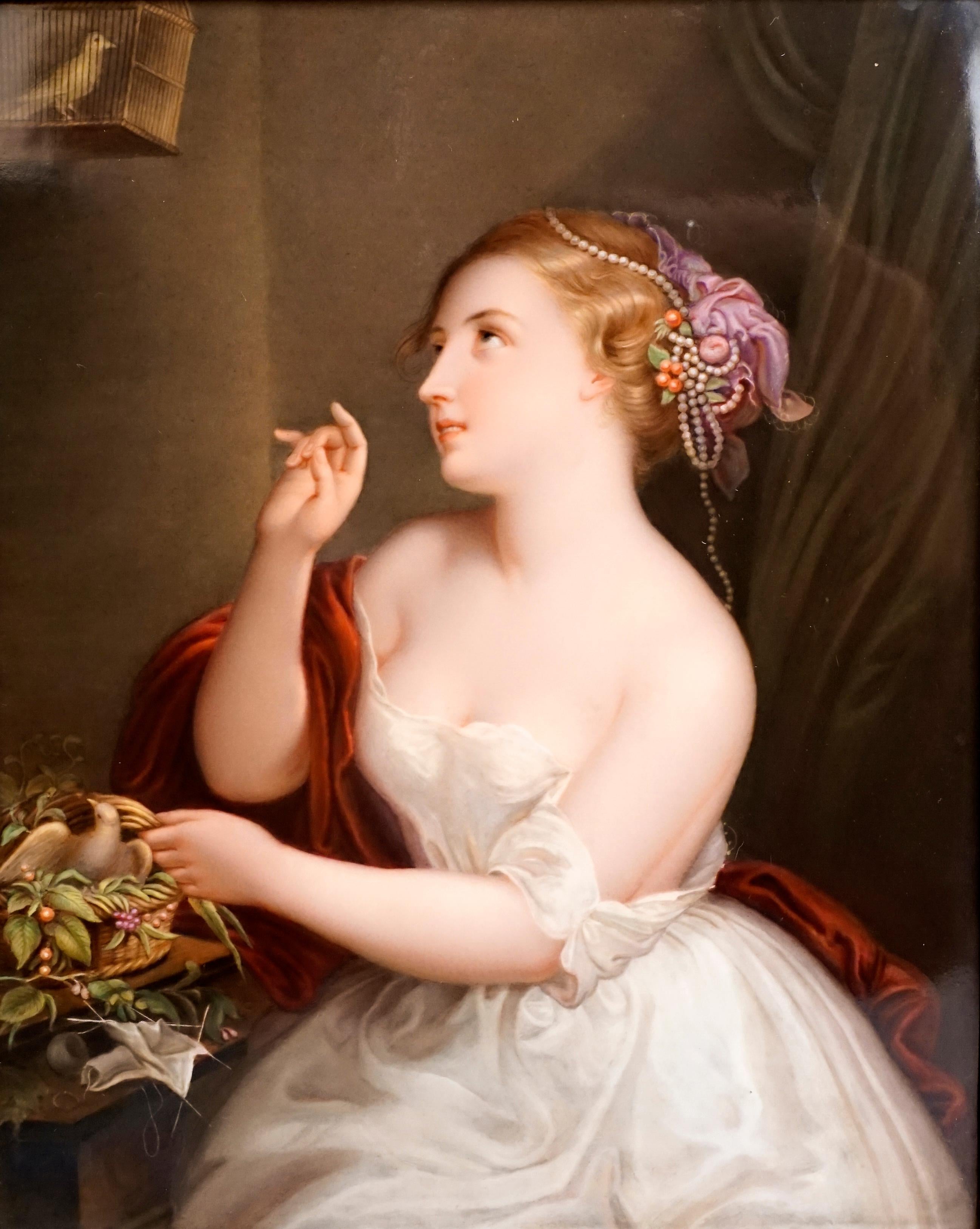 Gilt KPM Berlin Porcelain Plaque 'The Innocence' after Karl Andreae Germany