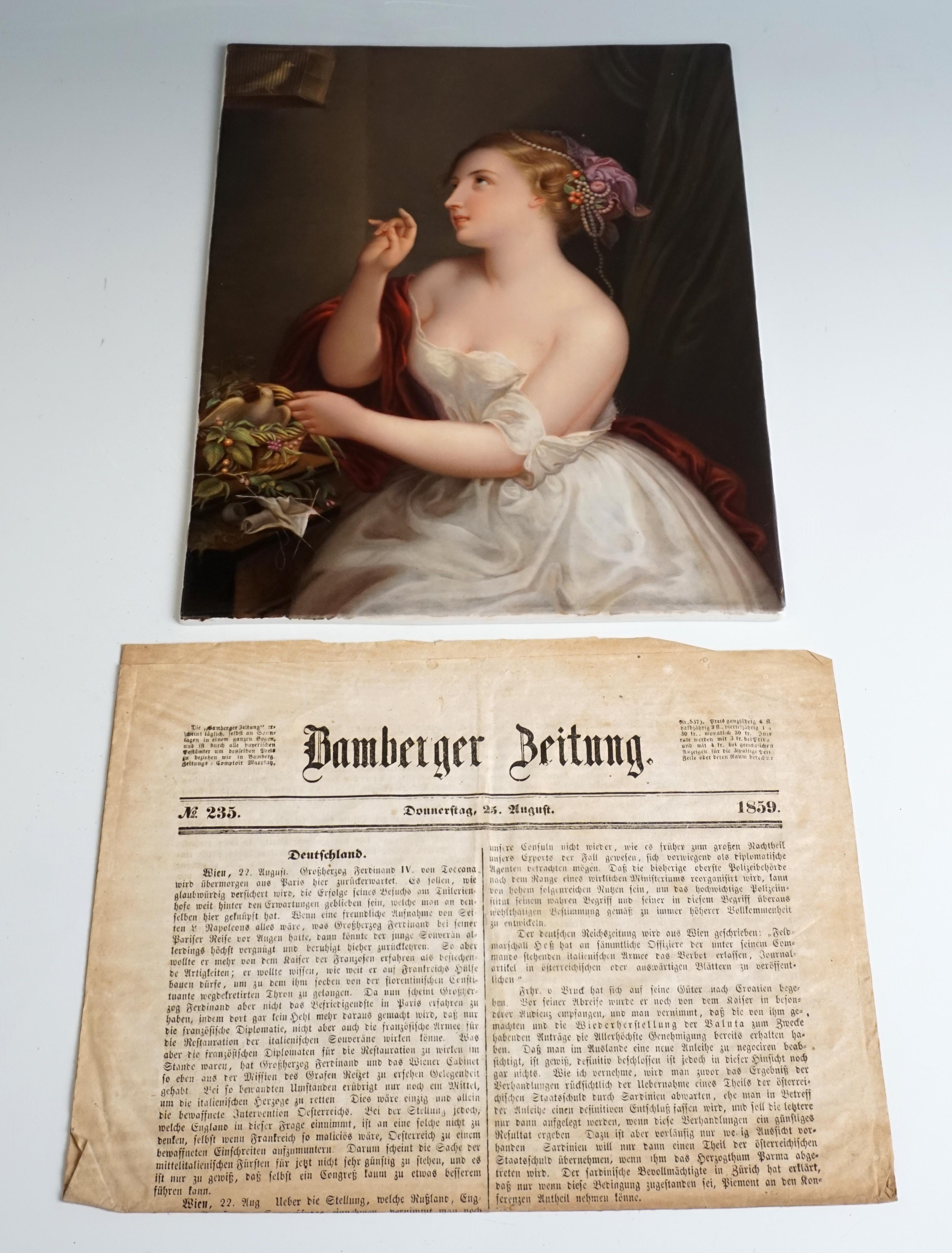 Mid-19th Century KPM Berlin Porcelain Plaque 'The Innocence' after Karl Andreae Germany