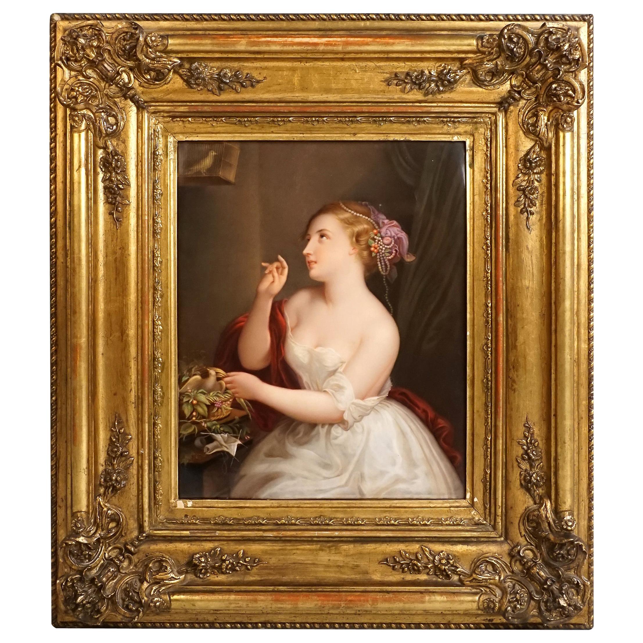 KPM Berlin Porcelain Plaque 'The Innocence' after Karl Andreae Germany