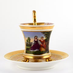 Antique " KPM " Empire Porcelain Cup