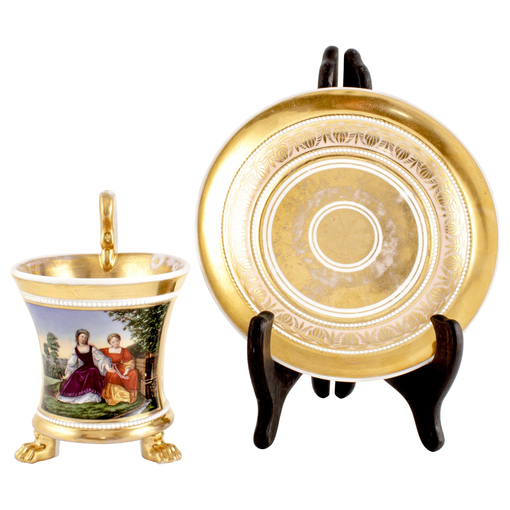 Antique " KPM " Empire Porcelain Cup For Sale