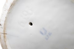 KPM Germany 1950 Seated Monkey Eating A Banana Figure In White Glazed Porcelain