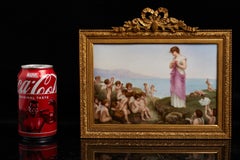 KPM Handbemalte Porzellan-Tafel „Venus und Amoretten am Meer“