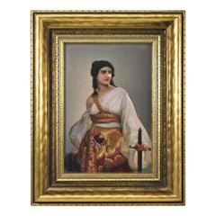 KPM "Judith" Hand Painted Porcelain Plaque 19th Century H. Buoker