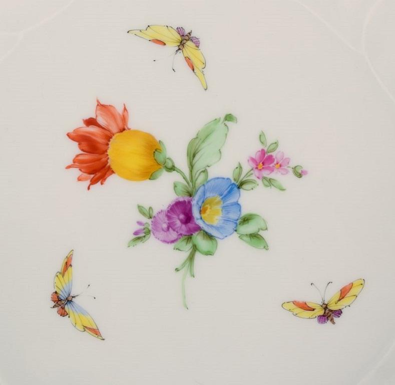 Hand-Painted Kpm 'Königliche Porzellan Manufaktur' Germany. Bowl with Flowers and Butterflies For Sale