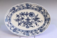 KPM Meissen Crossed Swords Blue Onion Porcelain German Platter Tray 1st 12"
