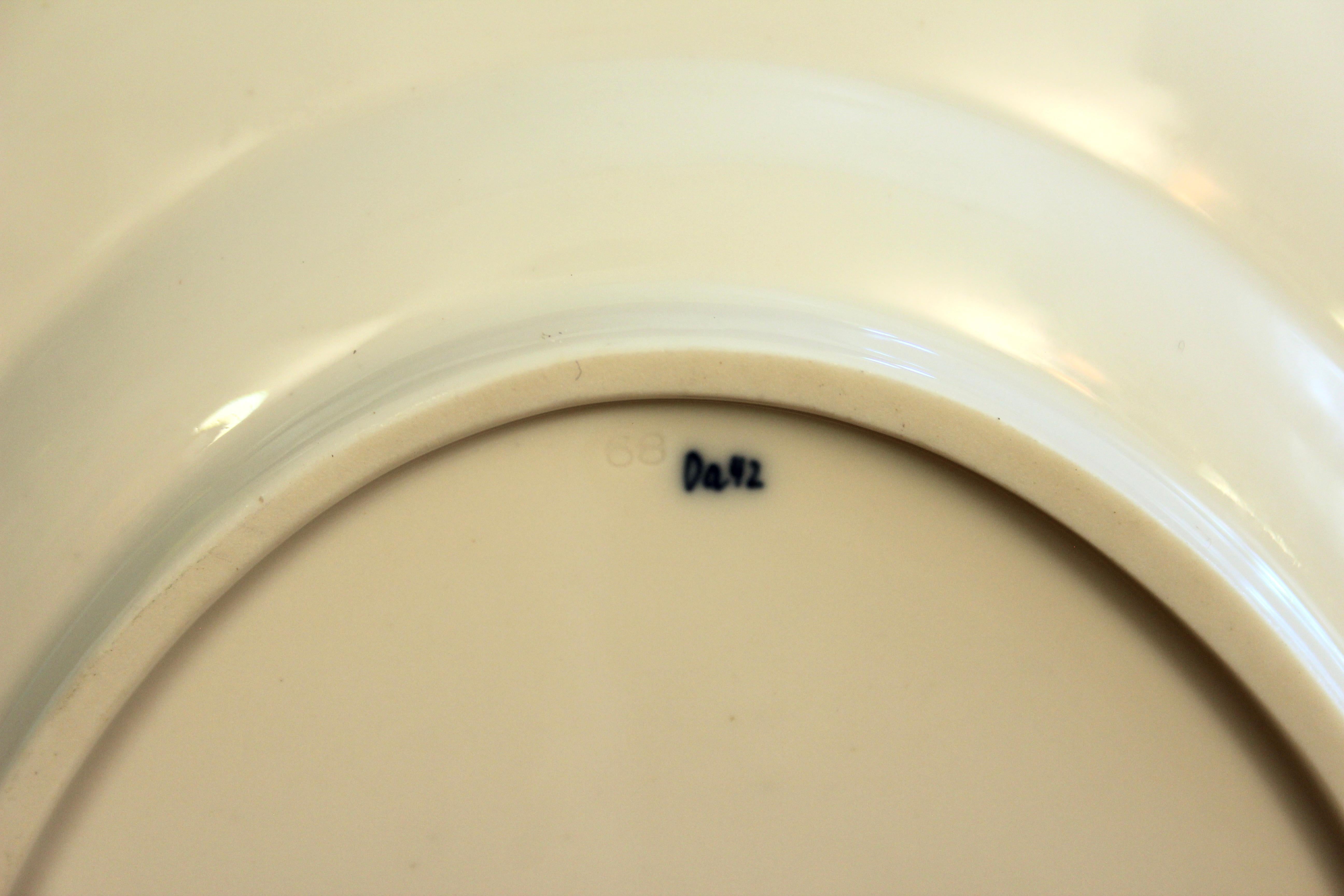 KPM Meissen Espadas Cruzadas Cebolla Azul Plato de Porcelana Alemana Bandeja 1a 12
