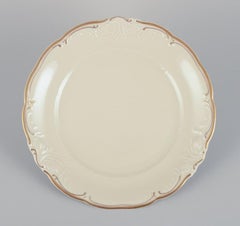 KPM, Poland. Set of six porcelain lunch plates.