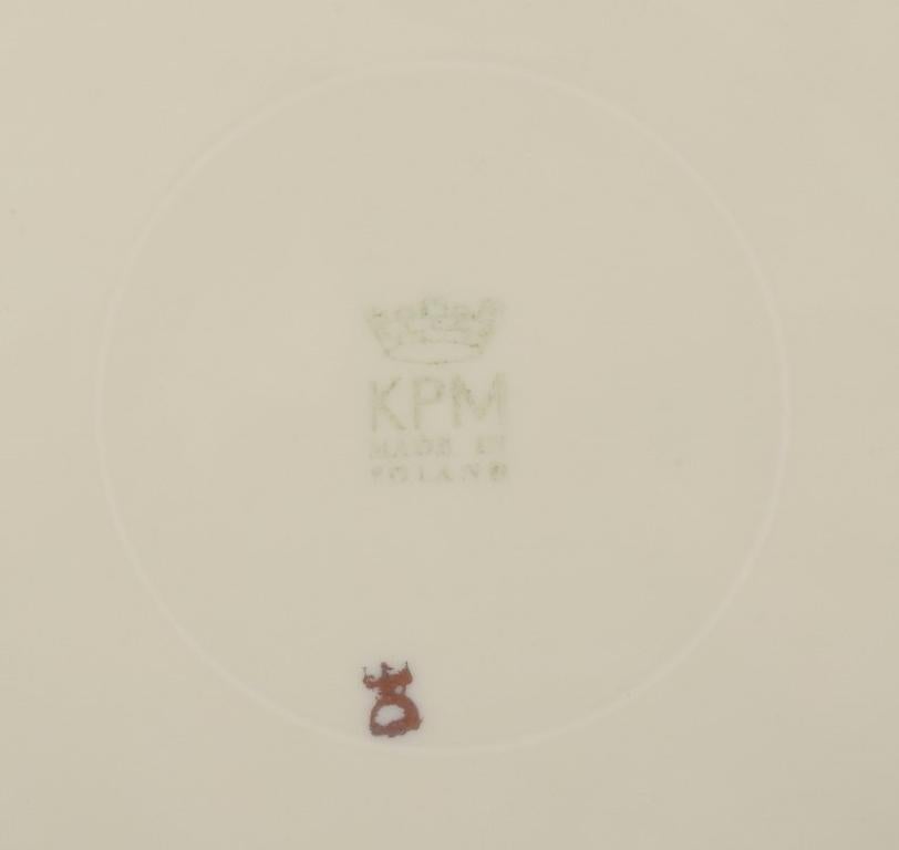 KPM, Polonia. Juego de seis platos de porcelana para el almuerzo. mediados del siglo XX en venta