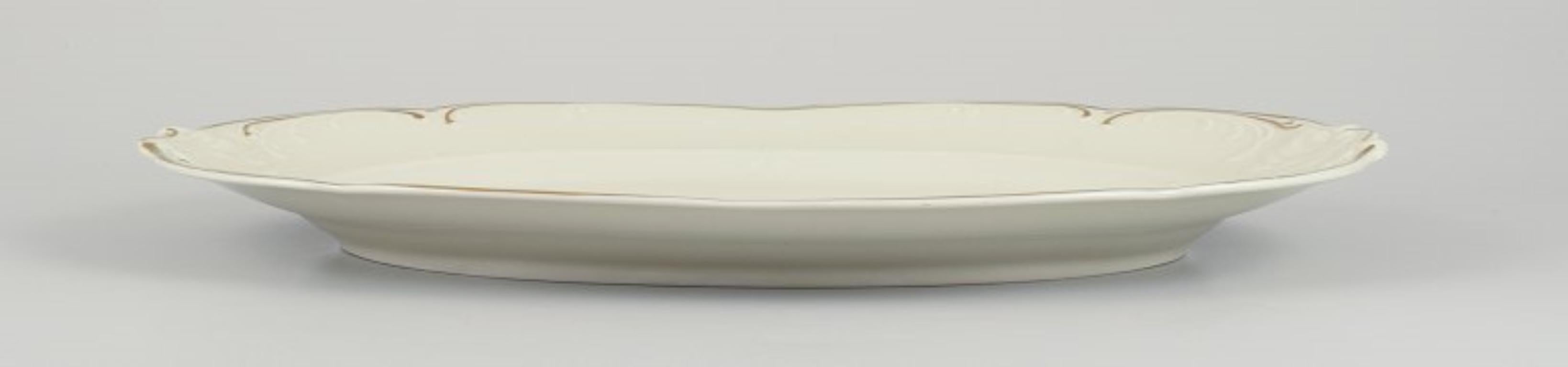 Polish KPM, Poland. Two large oval porcelain serving platters. For Sale