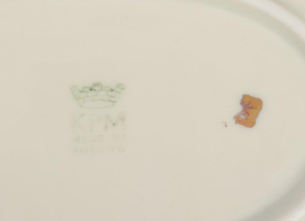 KPM, Poland. Two large oval porcelain serving platters. For Sale 2