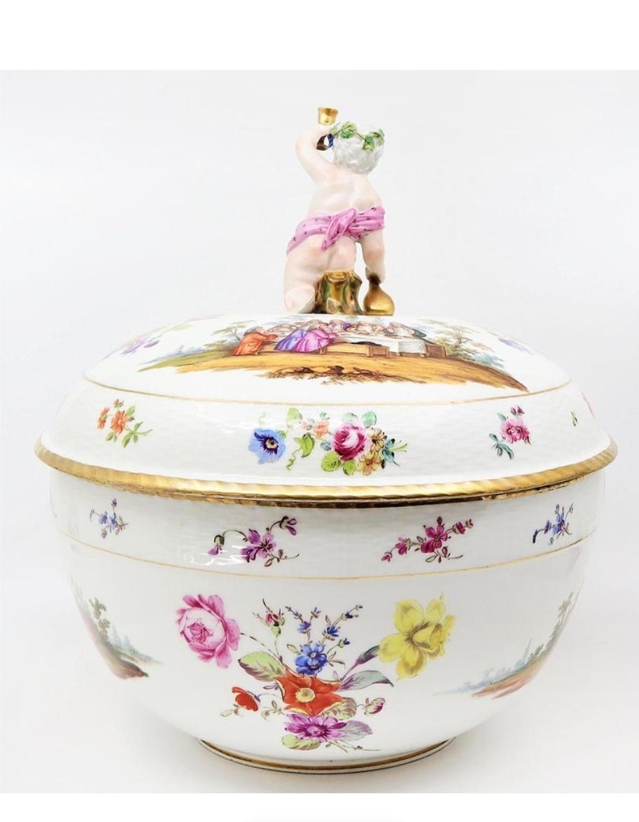  KPM Porcelain Bowl with Child Toasting Wine For Sale 2