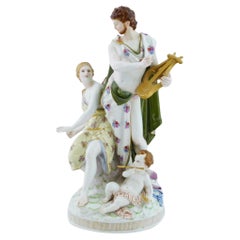 Antique KPM Porcelain Figurine Depicting Orpheus and Eurydice