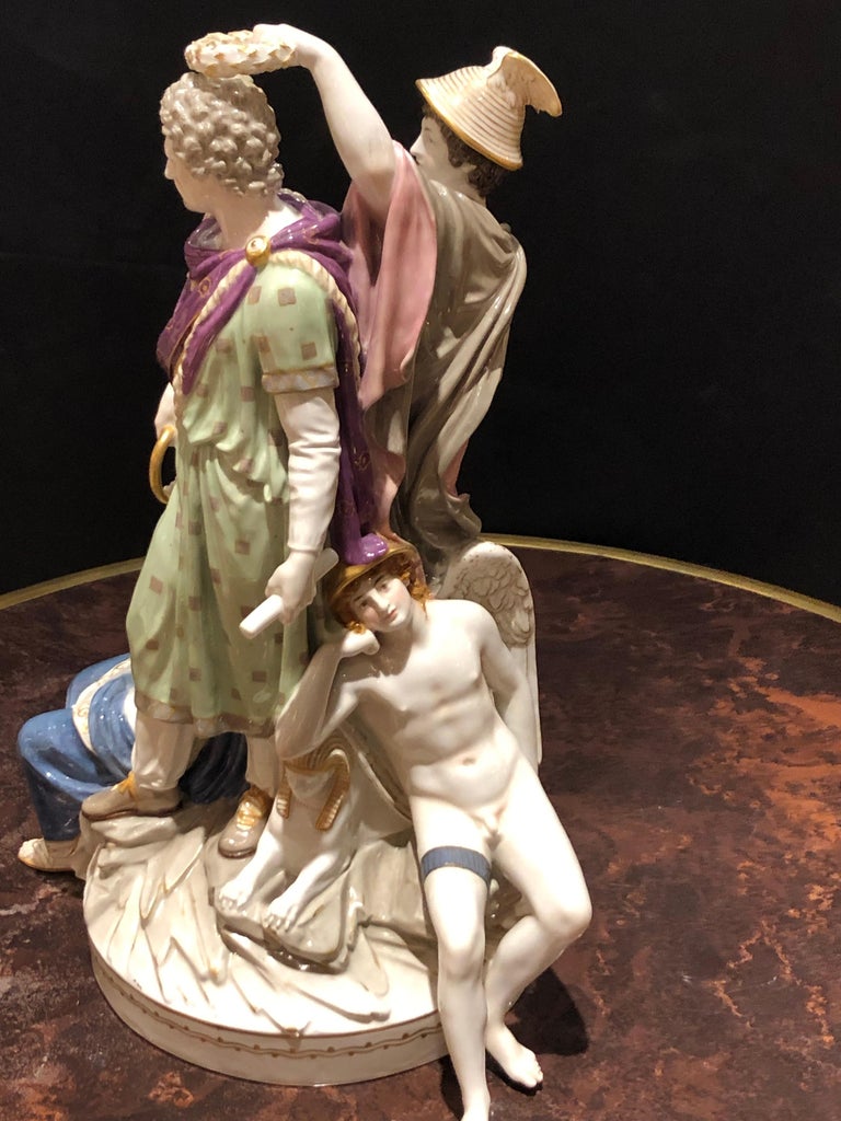 KPM Porcelain Figurines Group of the Crowning of Caesar For Sale at
