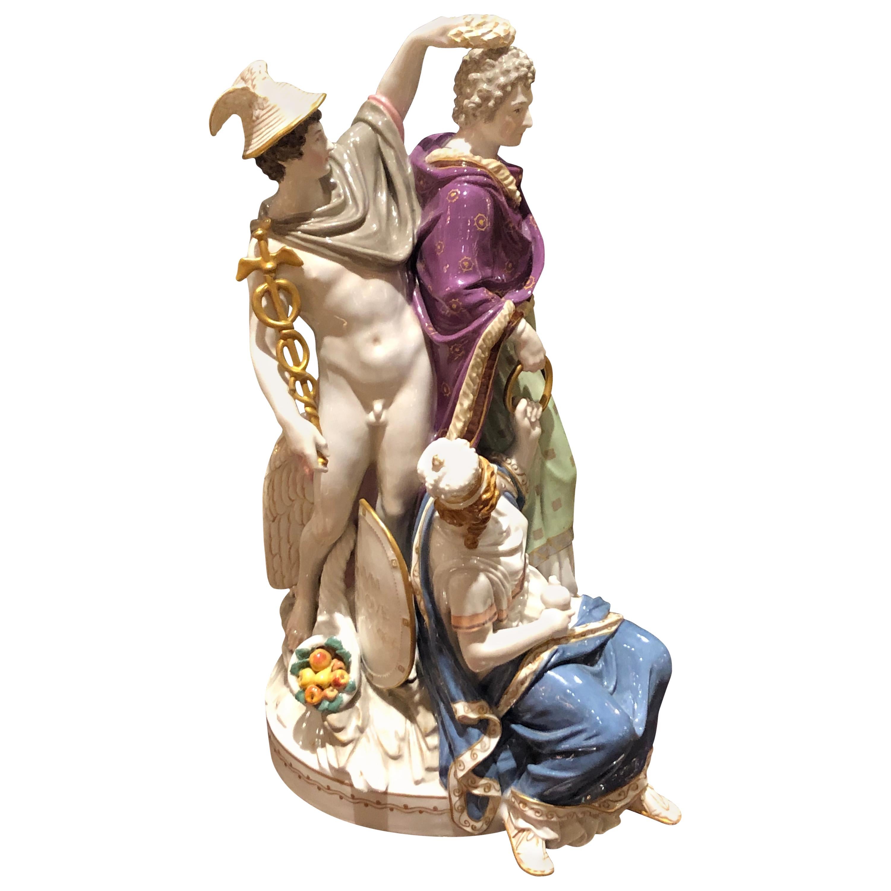 KPM Porcelain Figurines Group of the Crowning of Caesar For Sale