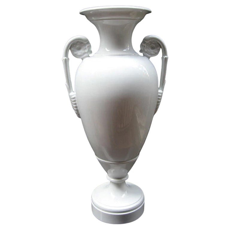 KPM Porcelain Neoclassical Amphora Vase Germany circa 1960