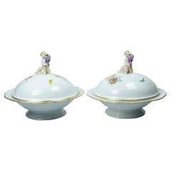 Coppia di piselli in porcellana KPM Porcelain