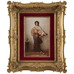 Antique KPM Porcelain Plaque After Nathaniel Sichel