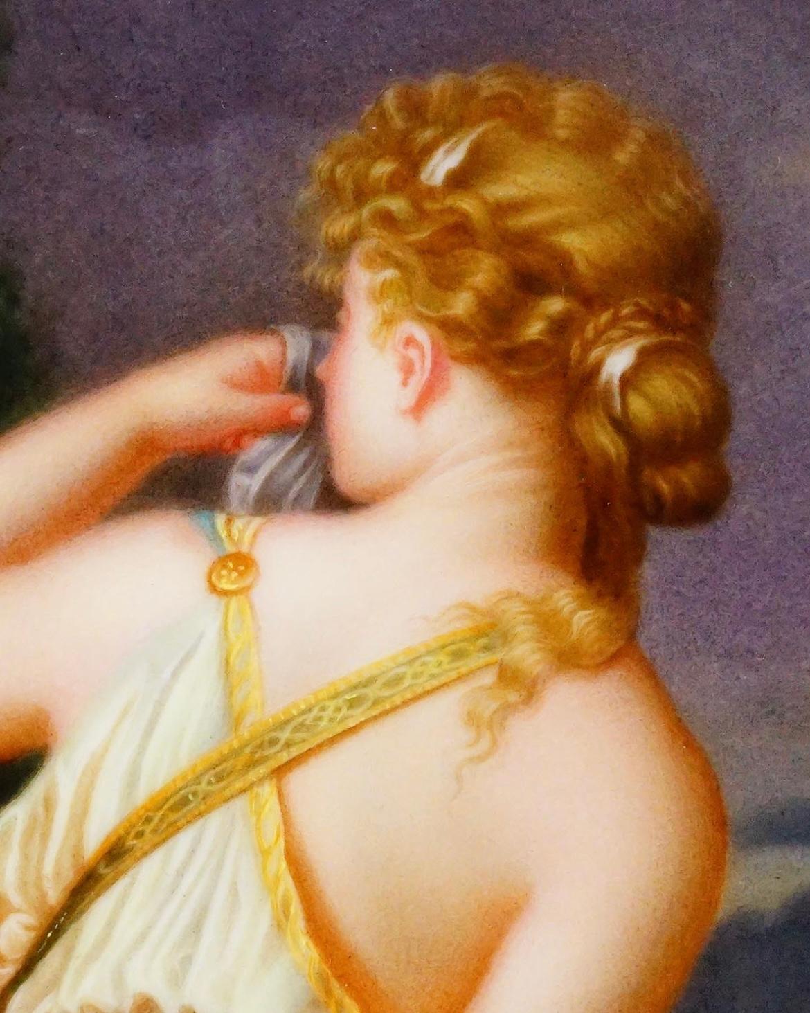 KPM Porcelain Plaque Depicting Abraham Expelling Hagar and Ishmael In condizioni buone in vendita a New York, NY