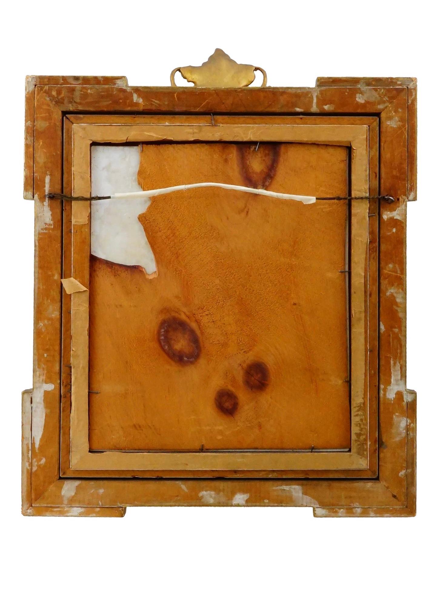 XIX secolo KPM Porcelain Plaque Depicting Abraham Expelling Hagar and Ishmael in vendita