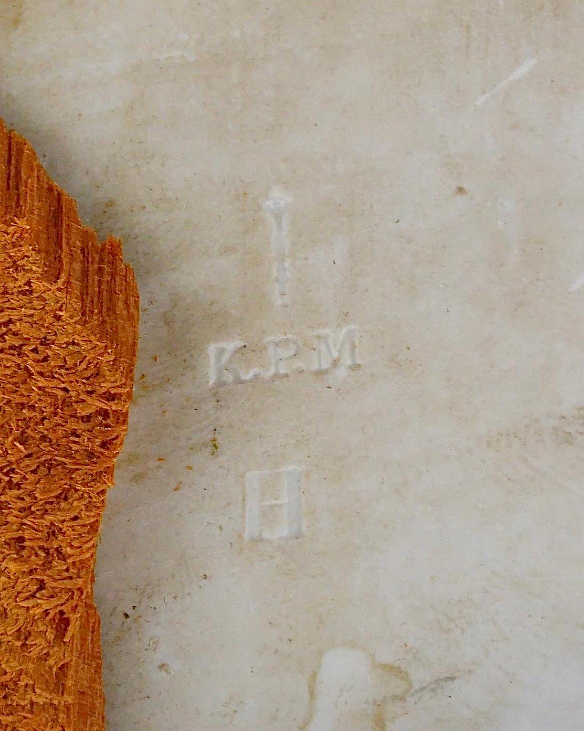 Porcellana KPM Porcelain Plaque Depicting Abraham Expelling Hagar and Ishmael in vendita