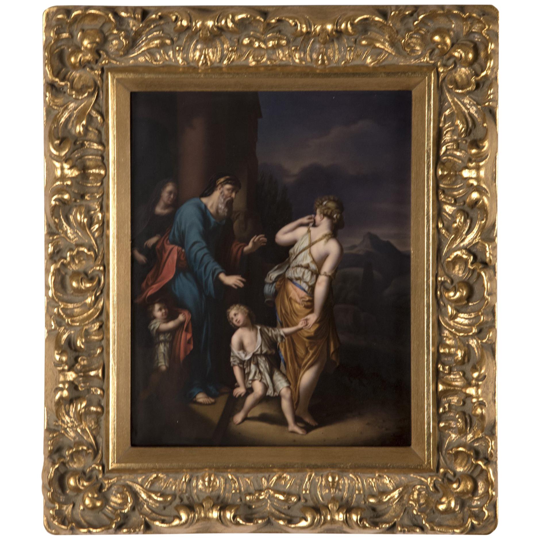 KPM Porcelain Plaque of Hagar and Ishmael Banished from the House of Abraham