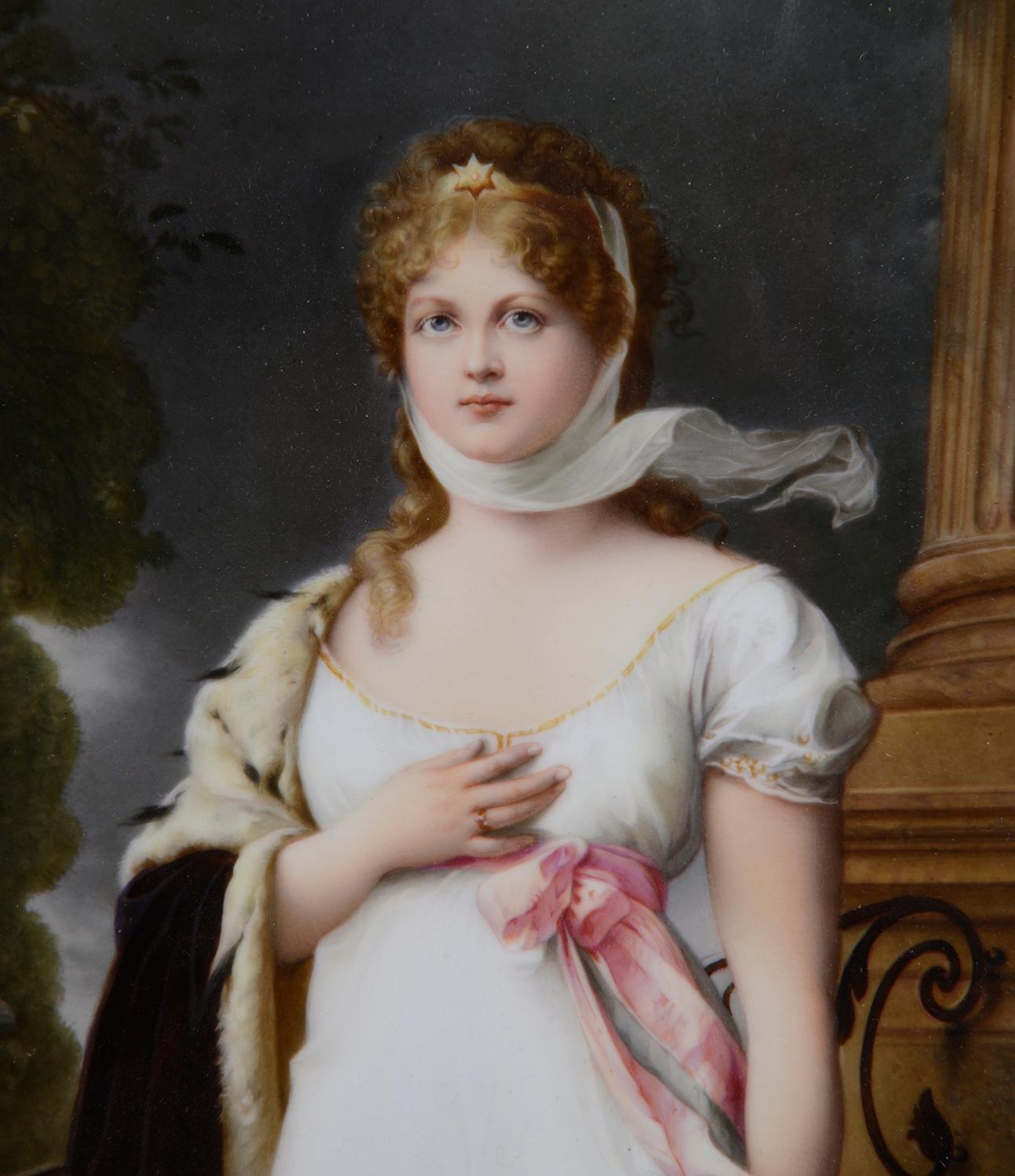 KPM Porcelain Placa de la reina prusiana Luis de Mecklemburgo-Strelitz Austríaco en venta
