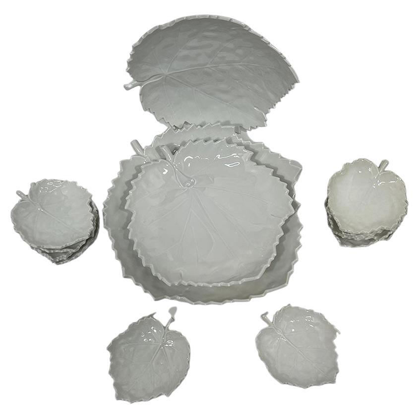 K.P.M. Royal Berlin porcelaine motif feuilles set de vaisselle en vente