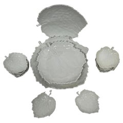 K.P.M. Royal Berlin porcelain leaf motif dish set