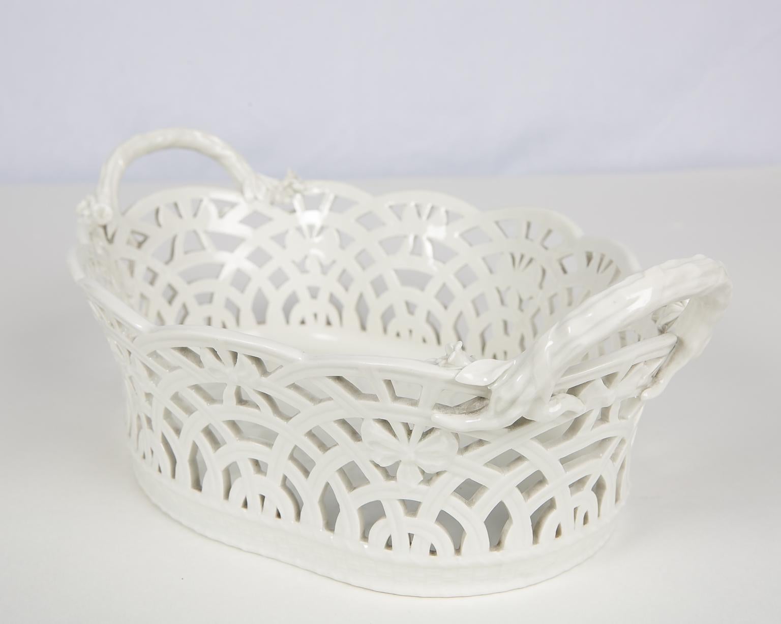 KPM White Antique Pierced Porcelain Basket 3