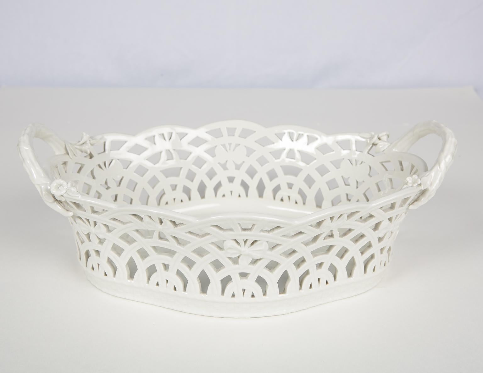 KPM White Antique Pierced Porcelain Basket 4