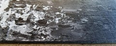 Black Matter, Original Signed Contemporary Abstract Black and White Painting