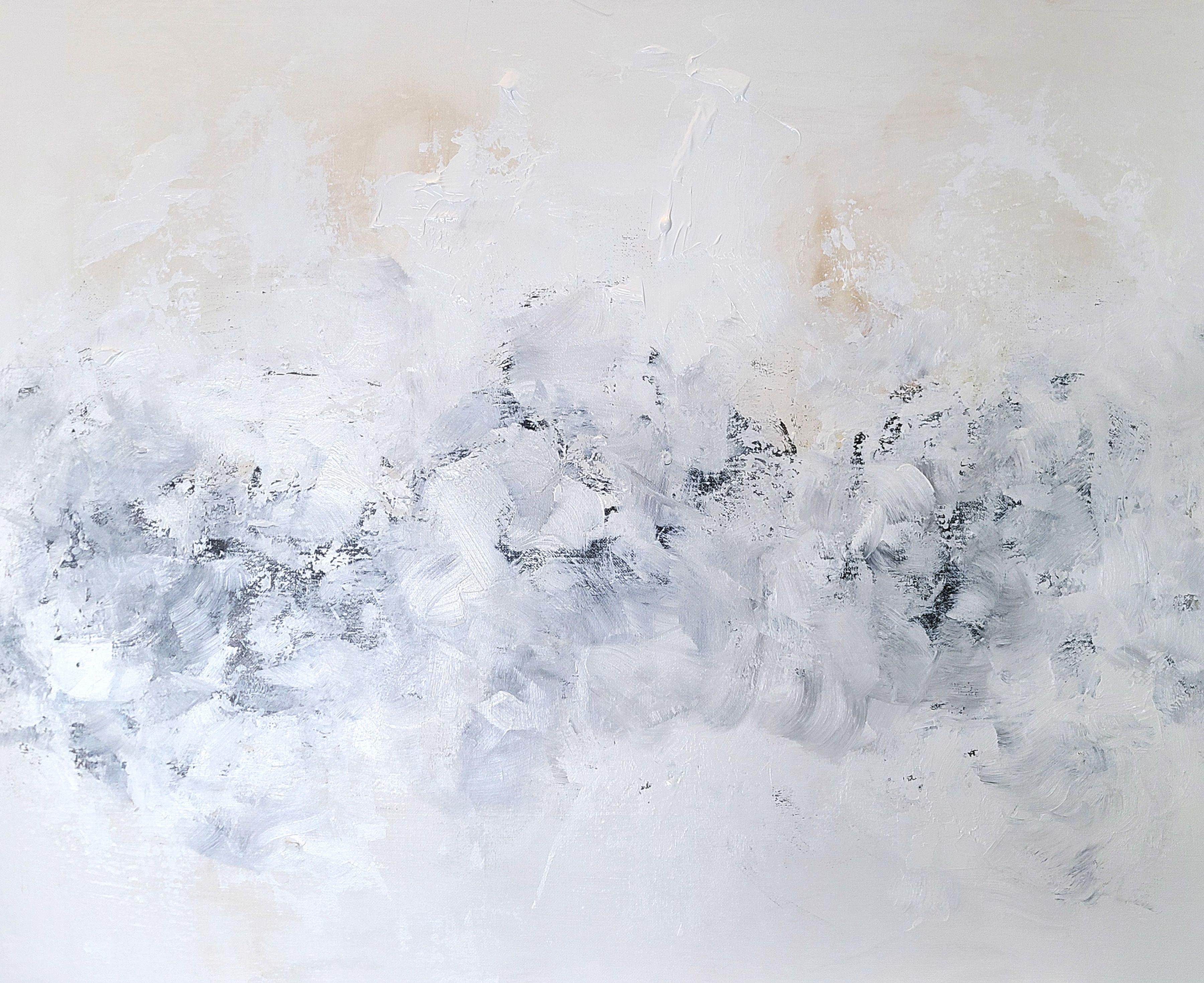 NEUTRAL DIVINE is an original abstract art painting. Created with layered acrylics on stretched canvas, this medium/large painting is ready to hang or frame (shown matted and framed as an example only). Sides of the canvas are .5" and finished in