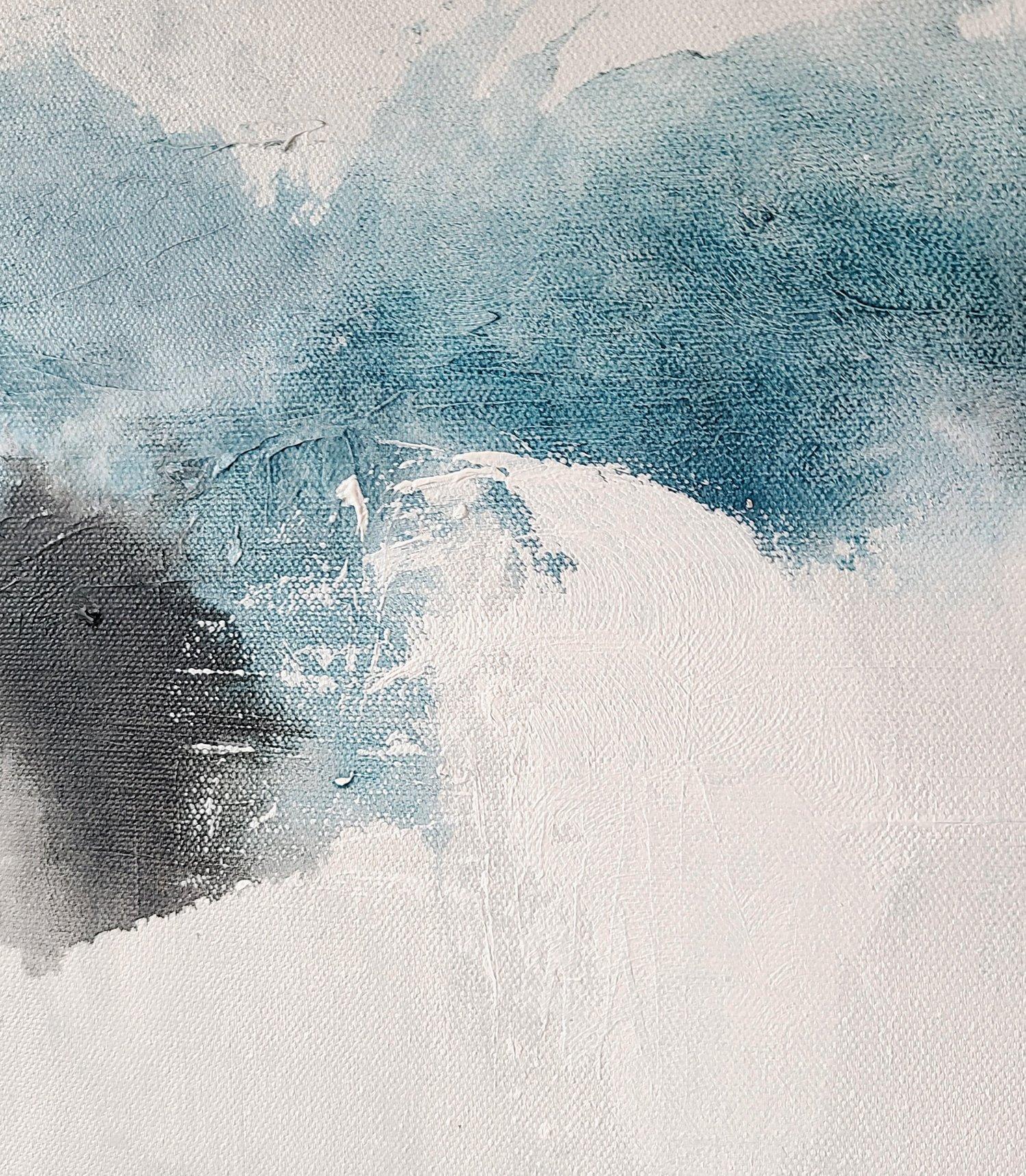 Soften My Edges, Original Signed Contemporary Minimalist Abstract Painting For Sale 1