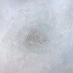 WHITE FLOWER, Peinture, Acrylique sur Toile