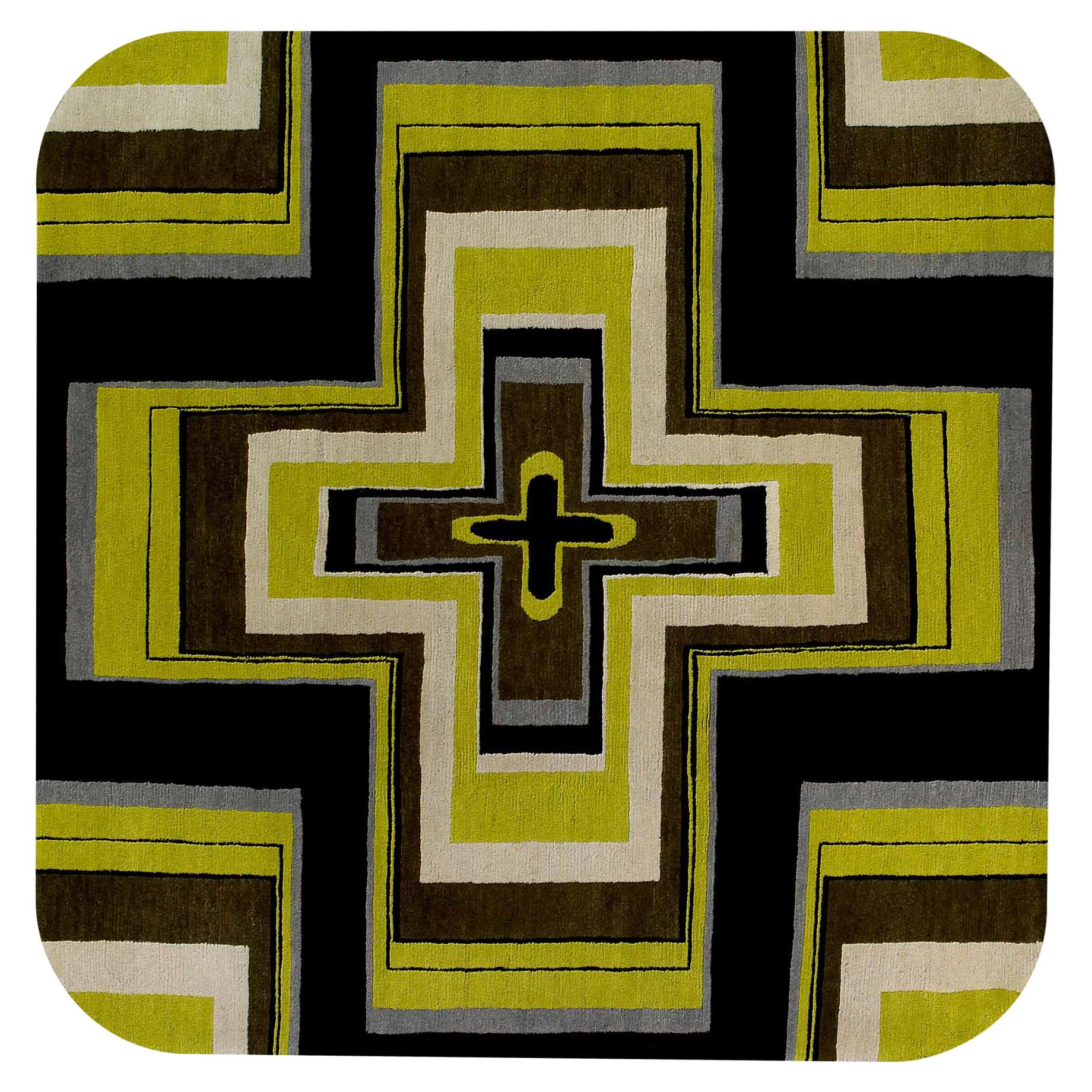 KR3 Woollen Carpet by Karim Rashid for Post Design Collection/Memphis For Sale