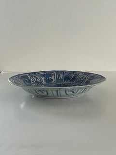 Chinese Kraak Porcelain Dish, Blue and White, Ming Wanli, Circa 1600