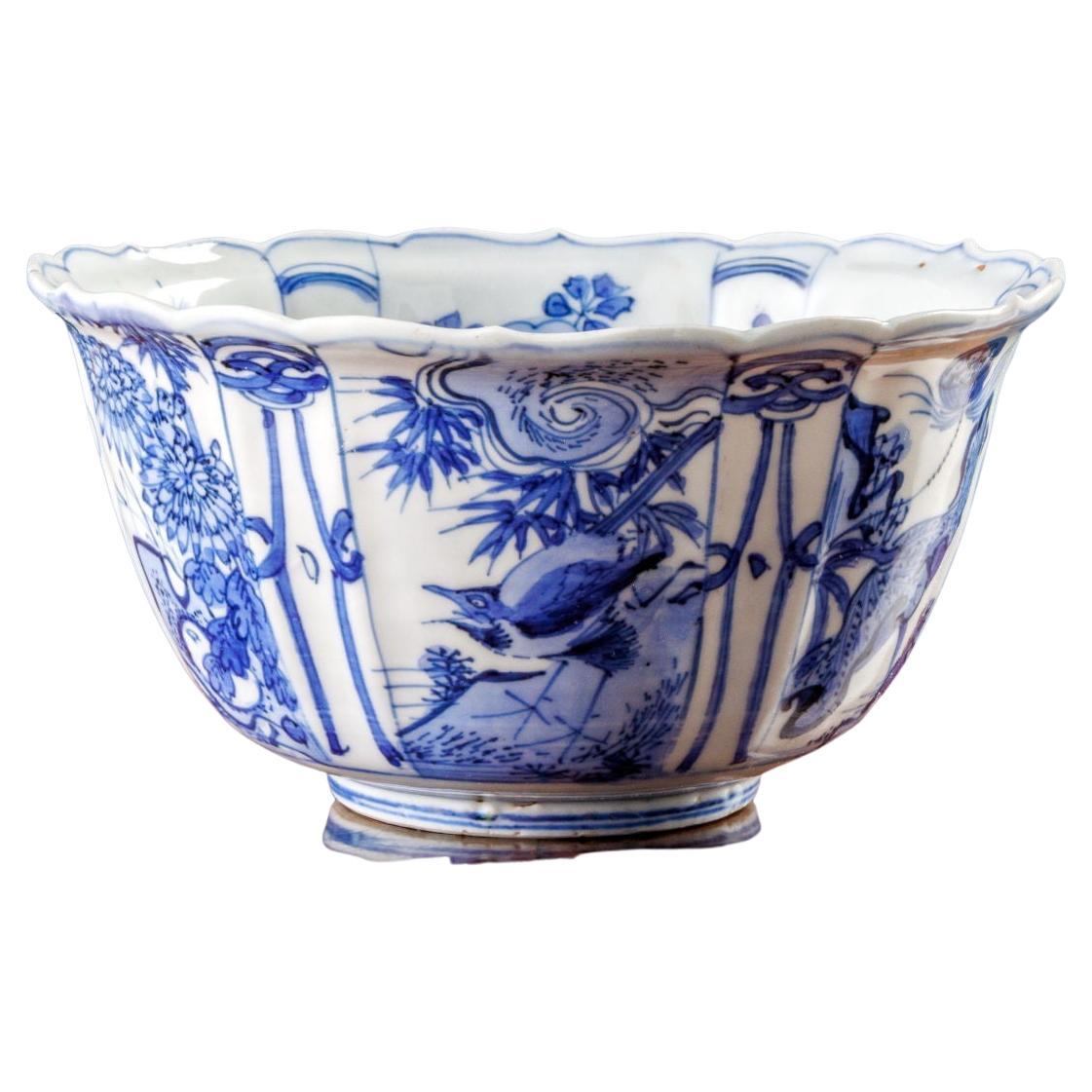 Kraak Porcelain Bowl, China, Ming Period, Wanli Period '1573 -1619' For Sale
