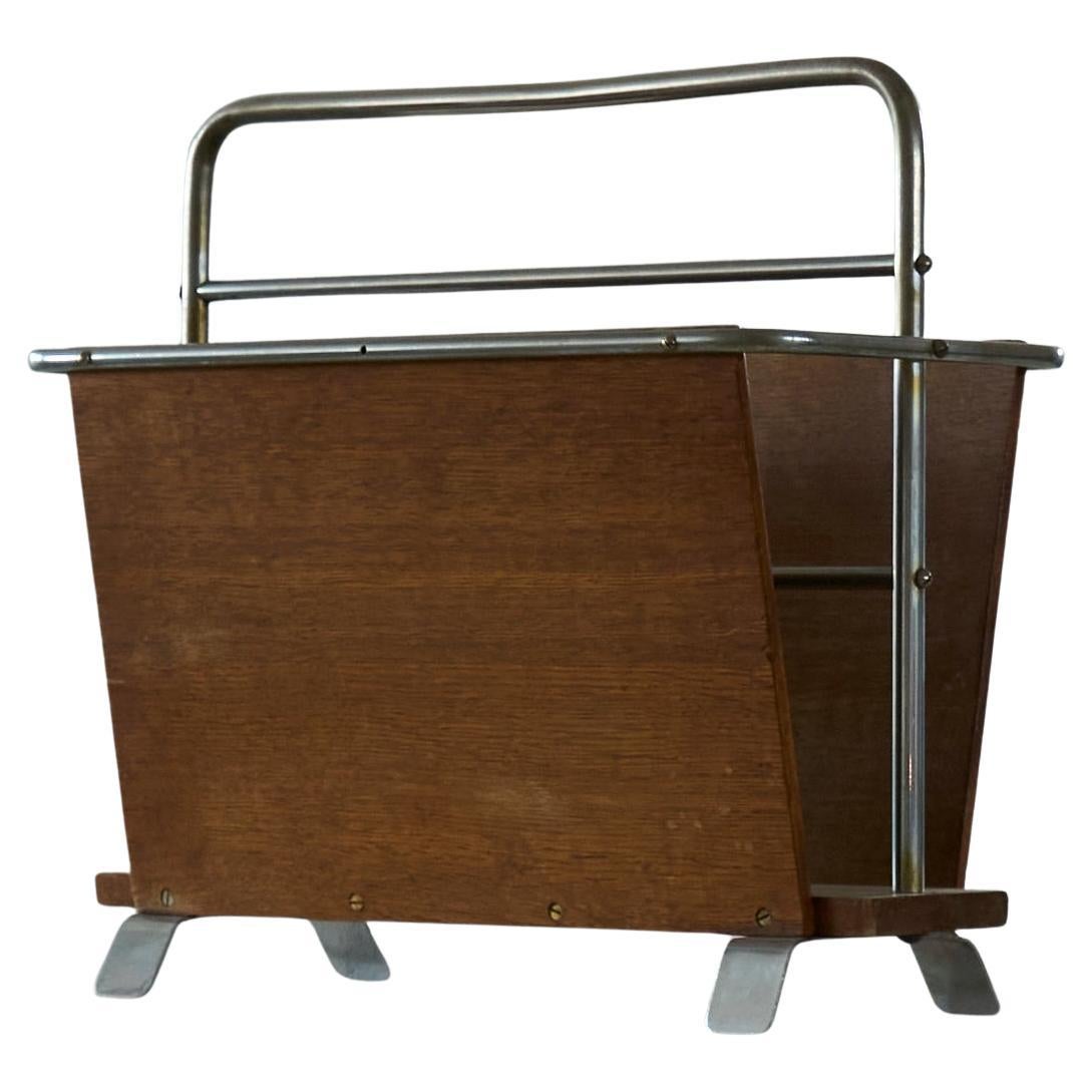'Krachtwerk Schiedam' Modernist Magazine Rack The Netherlands 1930s For Sale