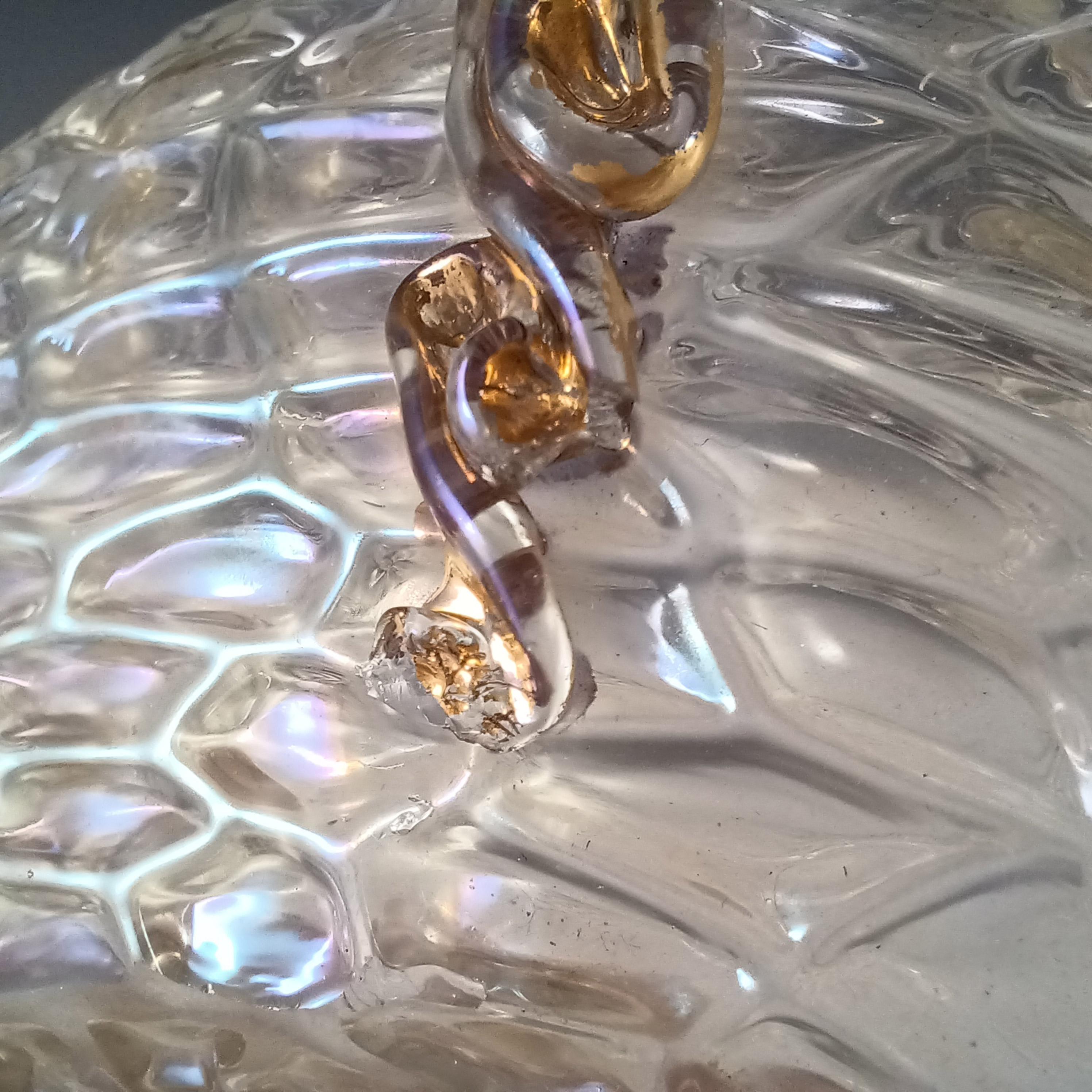 Kralik Art Nouveau Antique Iridescent Glass 'Martelé' Vase For Sale 3