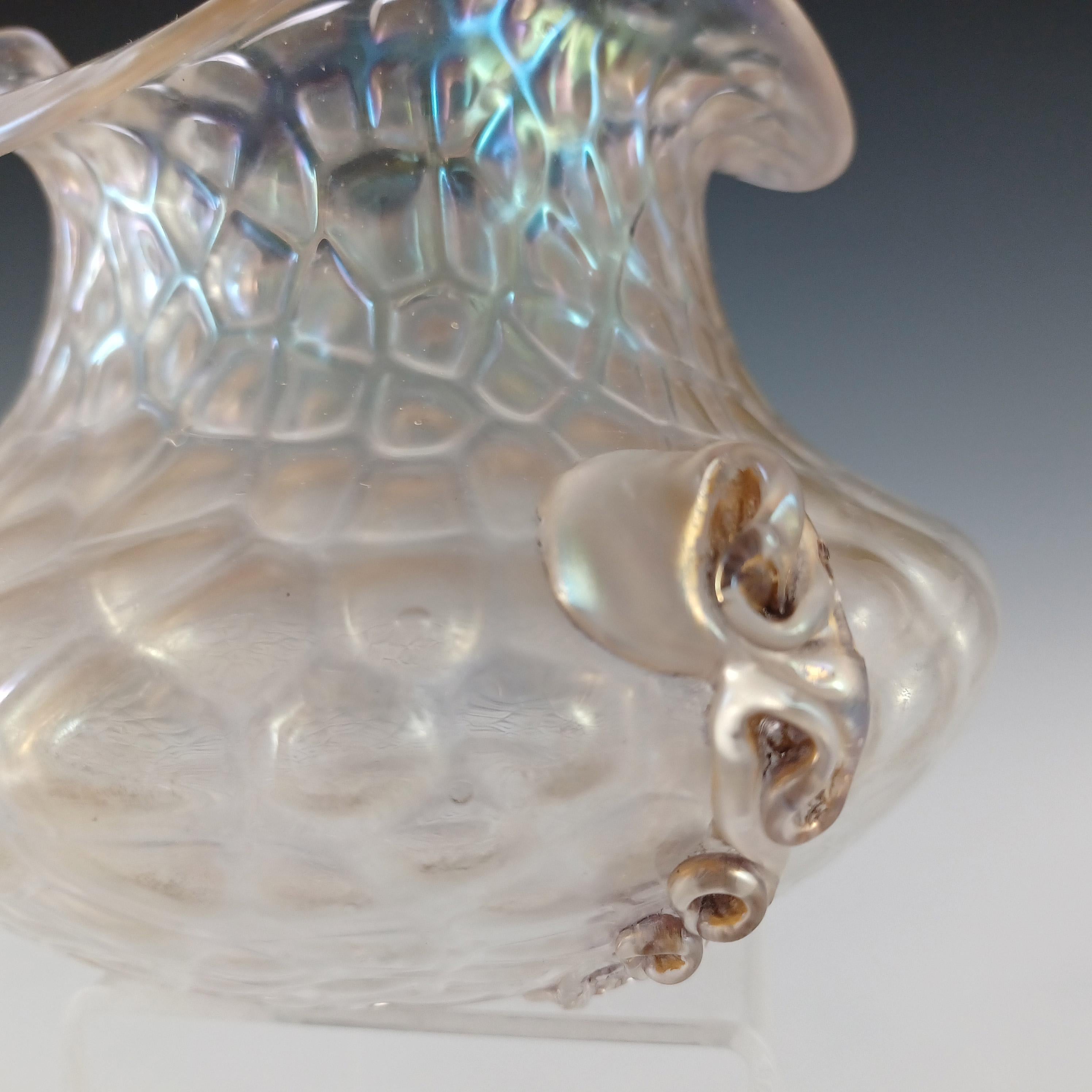 Czech Kralik Art Nouveau Vintage Iridescent Glass 'Martelé' Vase