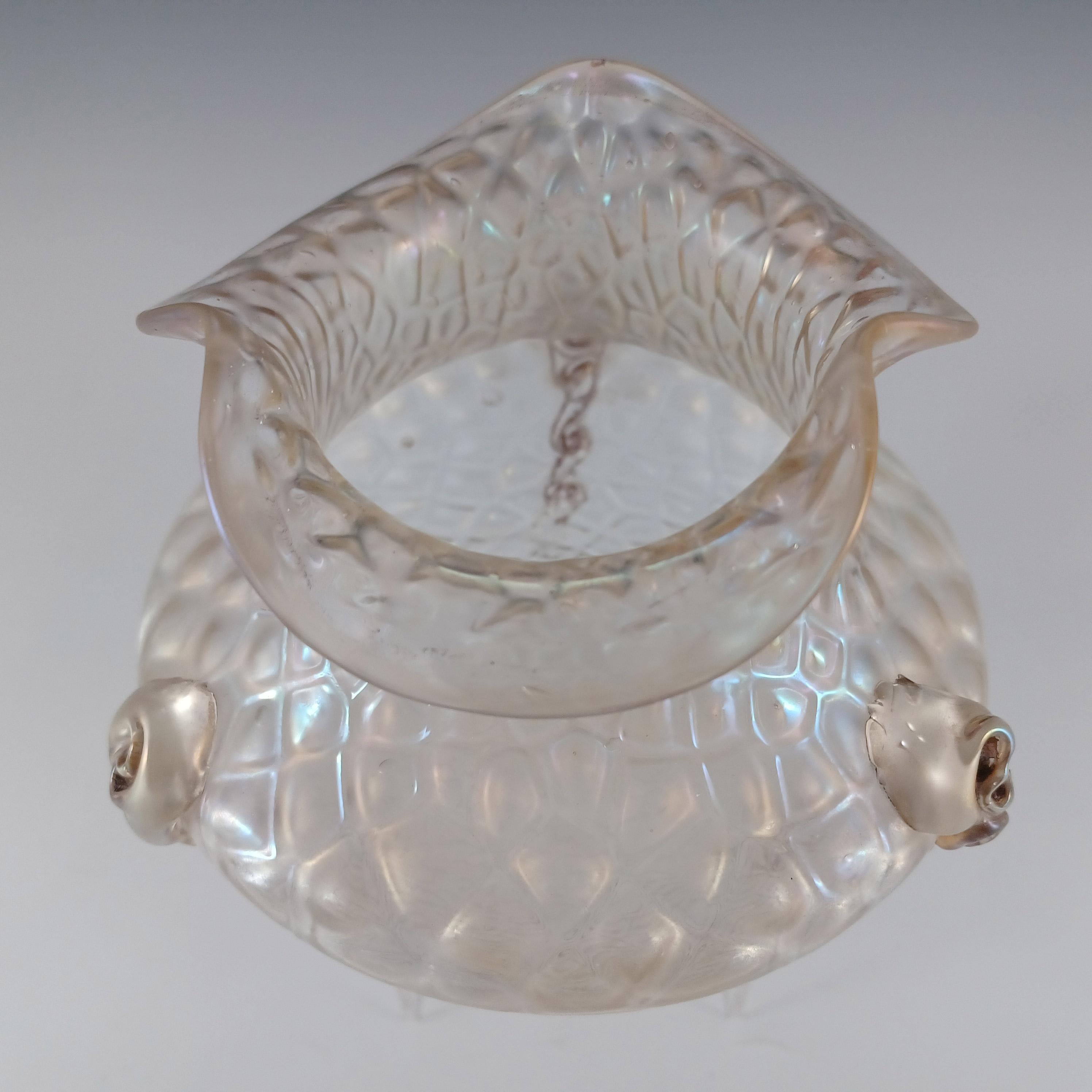Kralik Art Nouveau Vintage Iridescent Glass 'Martelé' Vase In Good Condition In Bolton, GB