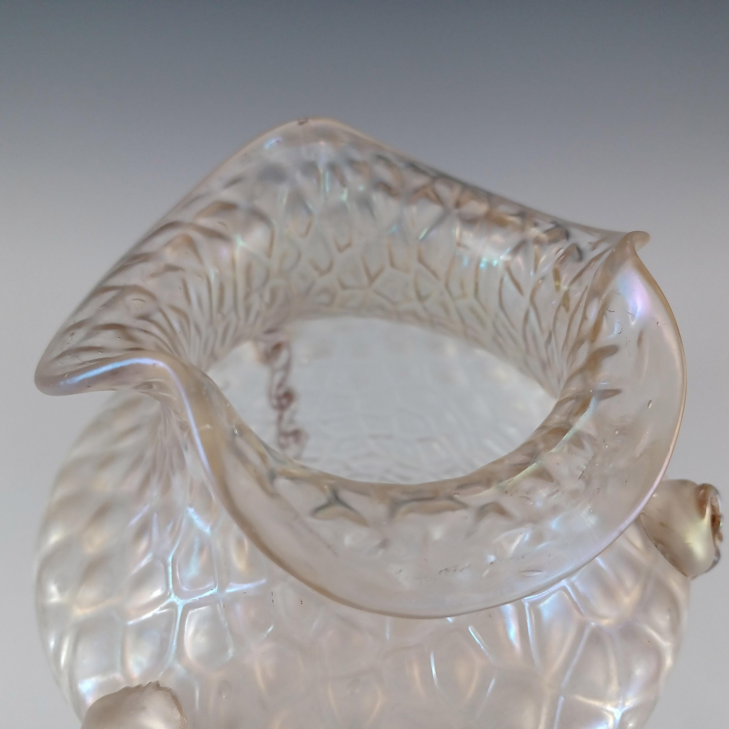 Kralik Art Nouveau Vintage Iridescent Glass 'Martelé' Vase 1